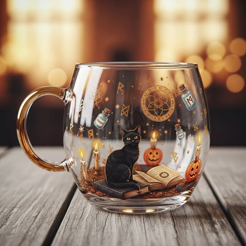 2025跨境新品Halloween Painted Mug万圣节圣诞节彩绘马克杯|undefined