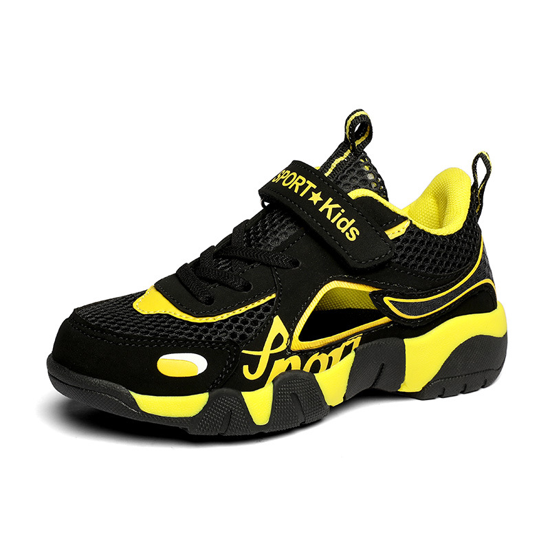 Boys' sandals 2024 new summer children's mesh breathable bag head sneakers for large children to wear beach shoes