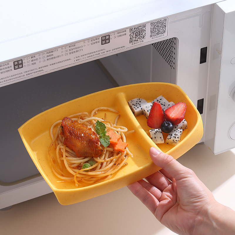 Plato de almuerzo de avión juego de seis piezas de dibujos animados de trigo jardín de infantes plato de comida para bebés vajilla de suplemento alimenticio para niños con taza, cuchillo, tenedor y cuchara image 5