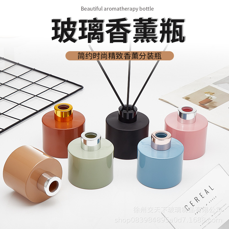 Botella cilíndrica de perfume de seda colorida botella de perfume adornos caseros transparentes 50ml 100ml botella de perfume adornos