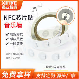 音乐墙自制nfc芯片贴一碰即传ntag213白标可印刷电子货架nfc标签
