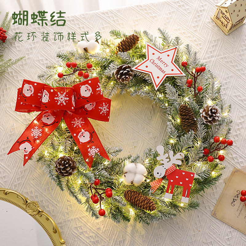 国境を越えたアマゾンの起爆クリスマス花輪藤条40/50/60cmクリスマス装飾花輪門掛シーン|undefined