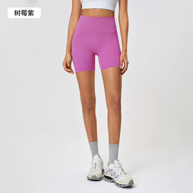 夏の新しいクロスボーダーヌードヨガレギンス女性のハイウエスト弾性ヒップリフティングフィットネススポーツショーツ DK067|undefined