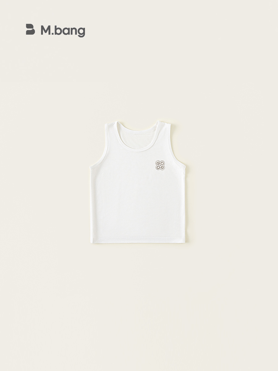 Ropa para niños Yubao, niños pequeños y medianos, estilo fino sin mangas de verano, top con estampado de letras para niños, chaleco de color sólido para niñas