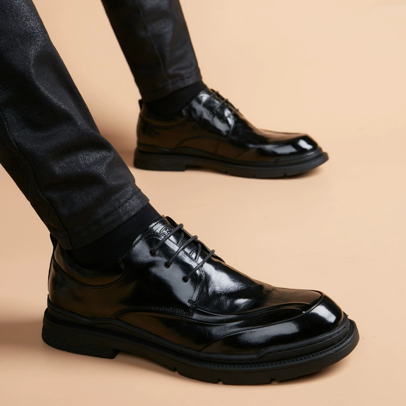 Новая мужская кожаная обувь Британская бизнес-обувь