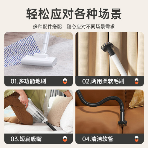 Portable wireless handheld high-power car vacuum cleaner super brushless ultra-quiet high-suction vacuum cleaner for home use