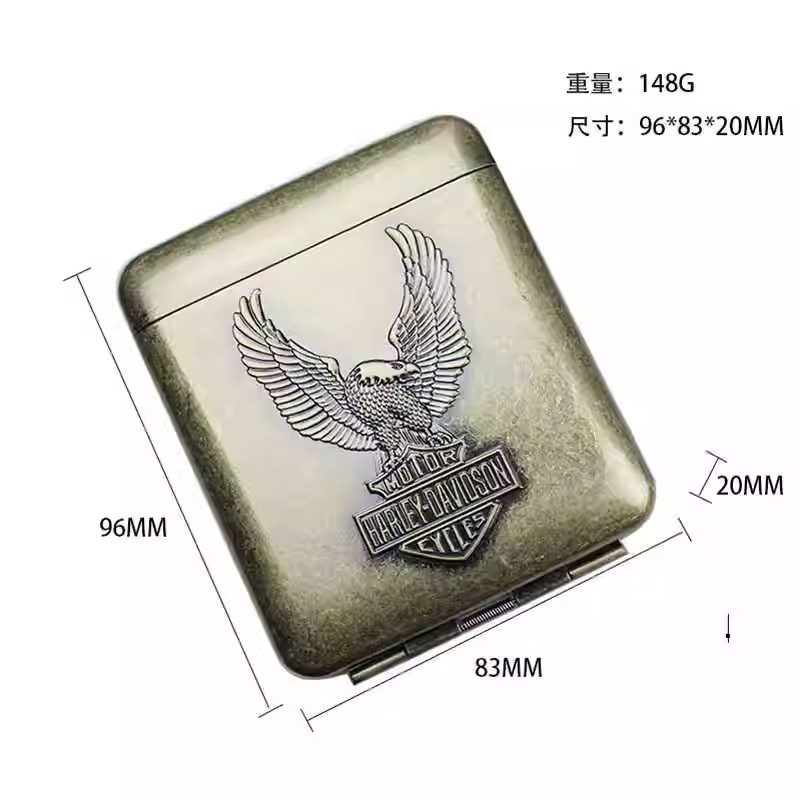 新しい rf-616 ブロンズレトロタバコケースメンズポータブル抗圧力金属フリップカバーパーソナライズされたタバコケースギフトボックス卸売|undefined