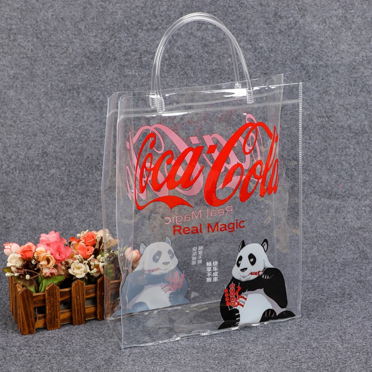 厂家批发PVC TPU塑料手提袋 红酒饮料牛奶袋可印LOGO礼品服饰PVC