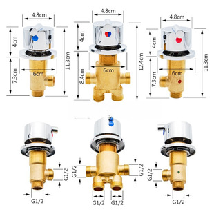 Zq Bathtub Faucet Hot and Cold Faucet Mixing Valve Switch Valve Hardware Accessories Bathroom Tub Side Three Pieces