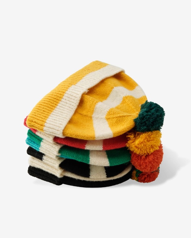 Acrylic Material Unisex Sweet Classic Style Stripe Eaveless Wool Cap