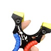 Metal slingshot, street Olympic toy with flat rubber bands, King Kong