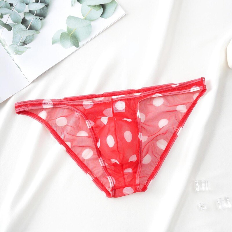 Dropshipping Men's Underwear U-Convex Slightly Transparent Briefs Thin Mesh Sexy Briefs for Young Men