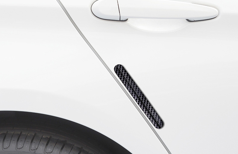 New Product 4-Pack Car Door Anti-Collision Strips Carbon Fiber Texture Door Opening Anti-Scratch Protection Car Rearview Mirror Anti-Collision Glue