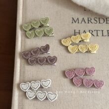 三个小爱心BB夹儿童可爱发饰BB夹新款甜美韩国原创ins头饰不伤发