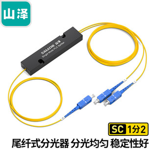 Shanze Telecom-Grade Fiber Optic Splitter 1 to 4 Single-Mode Square Head Sc/Upc Plug-In Card Type 1 to 4-Way Splitter