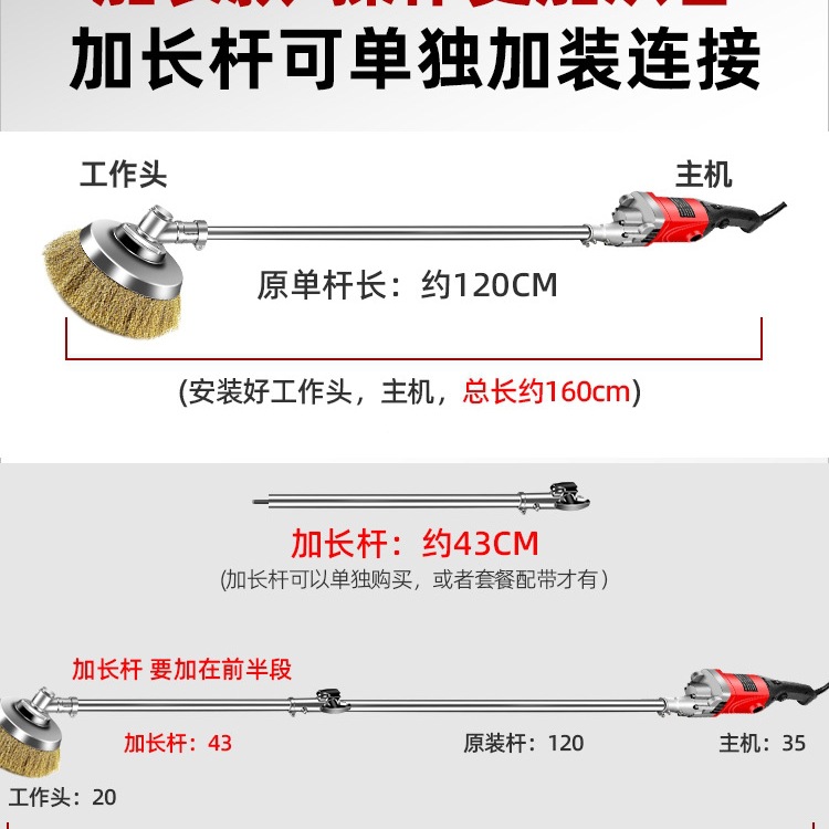 Planta de cemento amolador eléctrico 220V enchufe máquina de desoxidamiento pulido I azulejos de acero de color cepillo de alambre de acero amolador artefacto