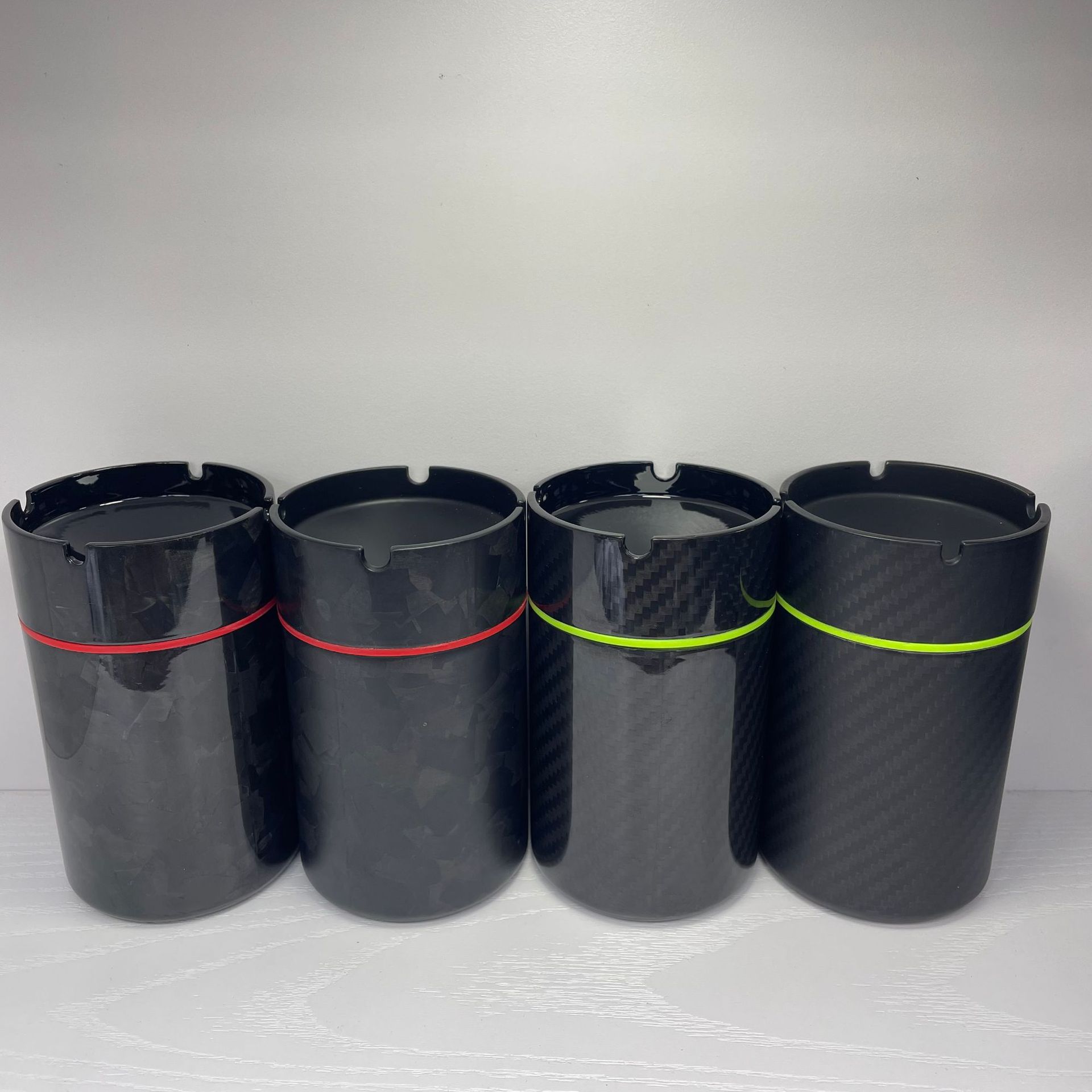 Carbon fiber car ashtray with lid stainless steel car ashtray stainless steel Universal personalized car ashtray