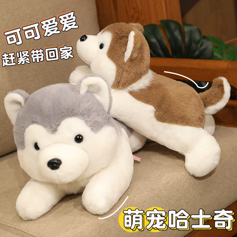 Rabbit fur cute pet husky pillow two ha plush toy doll doll Rabbit fur cute pet husky pillow two ha plush toy doll doll