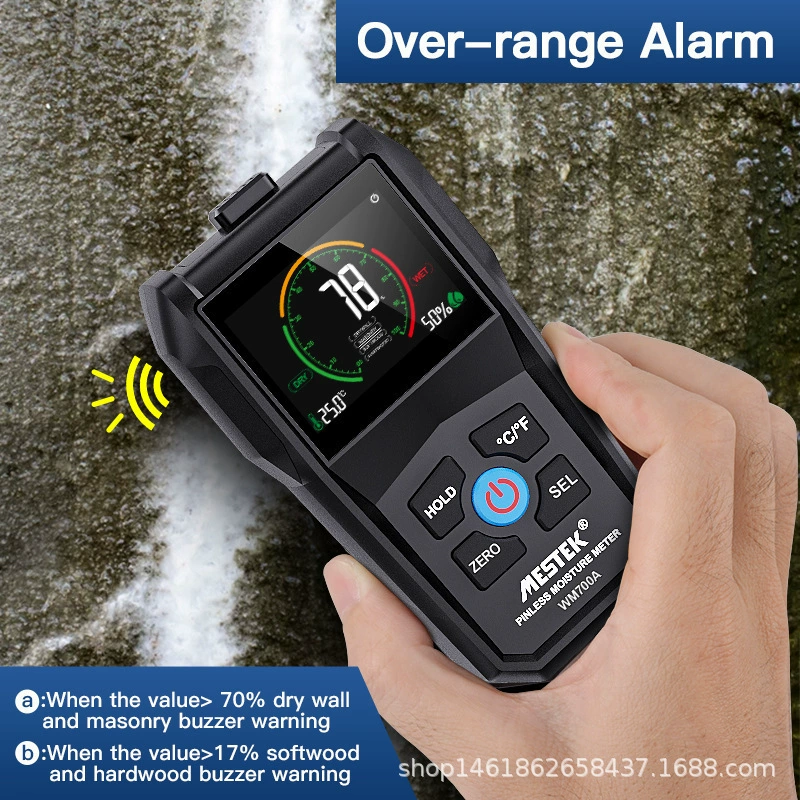 Meetec WM700A Бесконтактный детектор влажности древесины тестер влажности древесины деревянная доска