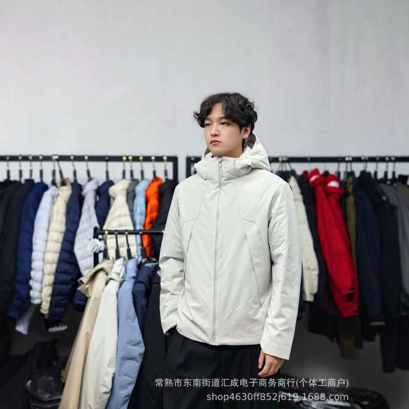 Kl Alternative 90 White Goose down Waterproof and Windproof Hooded Winter Coat