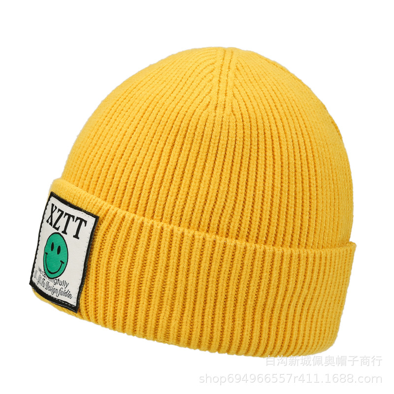 knitted demi-season keep warm children's woolen hat for men and…