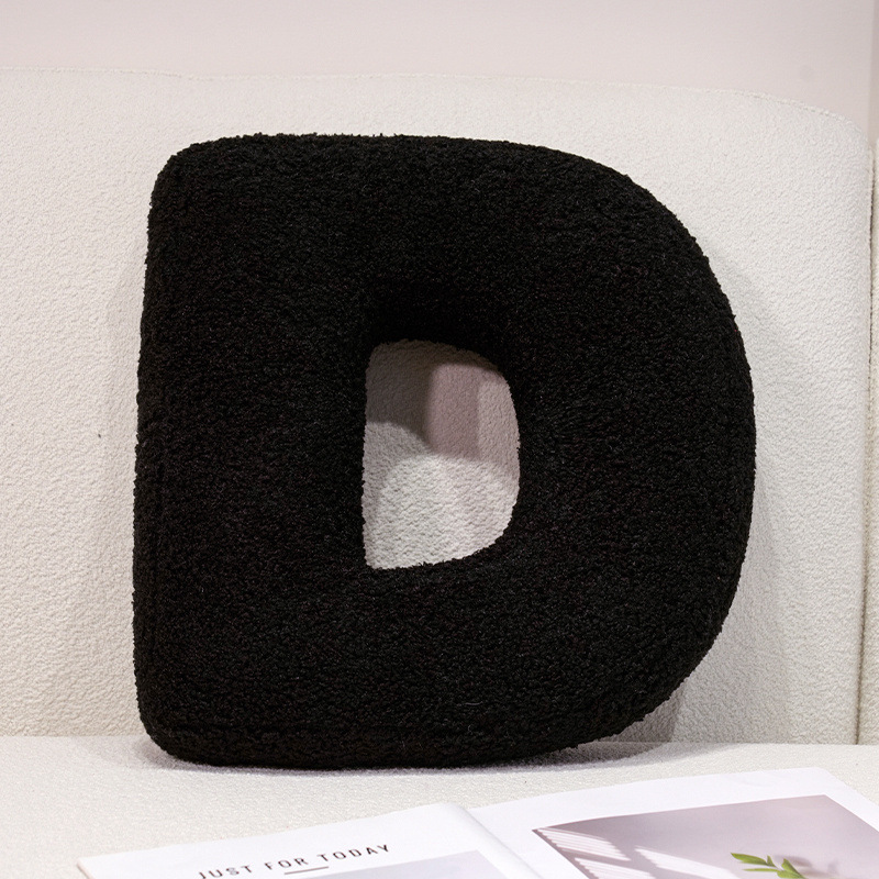 クリエイティブ DIY アルファベット枕 26 英語アルファベット愛の組み合わせソリッドカラーテディベルベット装飾パーティー枕|undefined