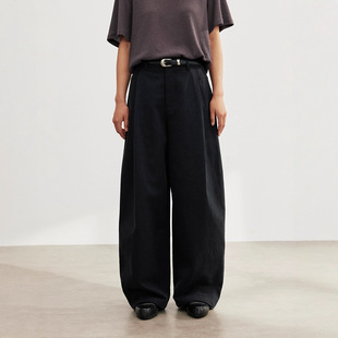 Love and Nancy Thirteen Lines 2025 Autumn Korean Style Tencel Solid Color Straight Wide-Leg Hip-Covering Casual Long Pants for Women 02638