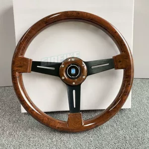 Retro mahogany steering wheel modified car universal competitive modified steering wheel suitable for Big Dipper mahogany steering wheel