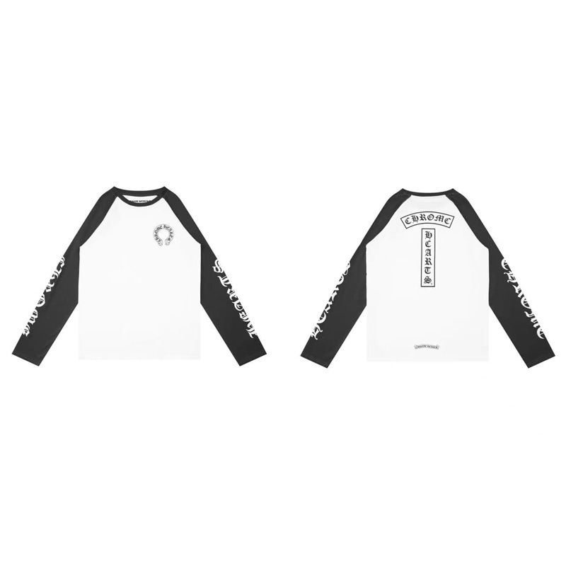 クロスボーダーのトレンディなブランド Chrome Heart 長袖 T シャツ ピュアコットン メンズ レディース ルーズスポット卸売|undefined