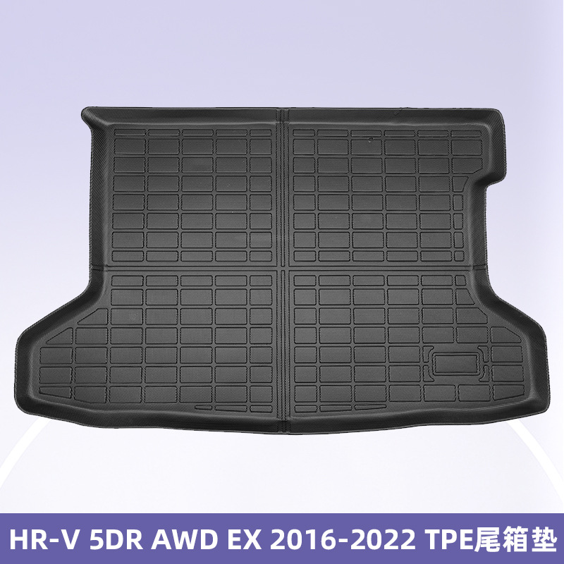 Aplicable a HR-V 5DR AWD EX 2016-2022 TPE Foot Pad 3D All Weather Backpack Pad
