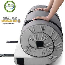 跨境热款单人海绵软垫薄垫卷包便携收纳防滑户外露营垫记忆棉床垫