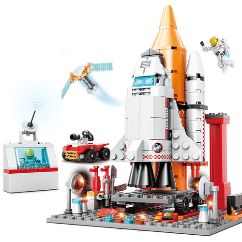Compatible with LEGO space rocket small particle building blocks, dropshipping children's educational boys' assembled model toys