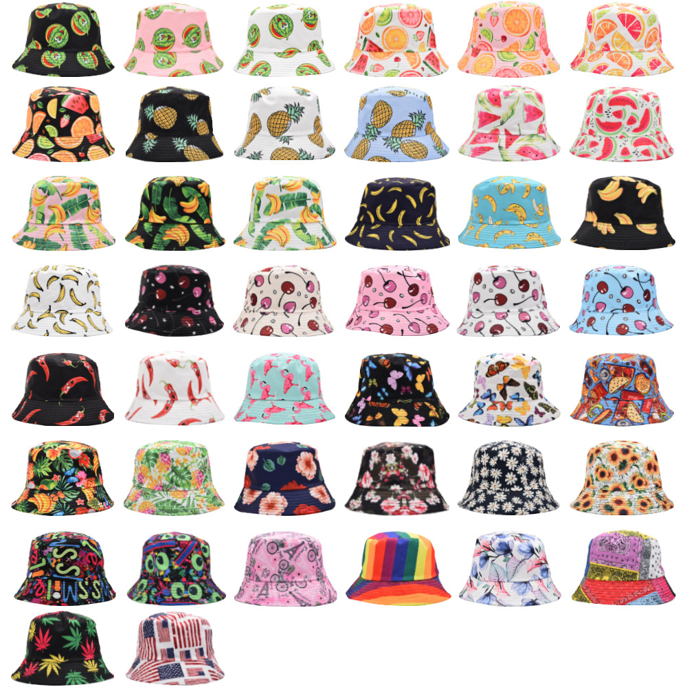 Women's Cartoon Style Cute Simple Style Plant Printing Bucket Hat display picture 1