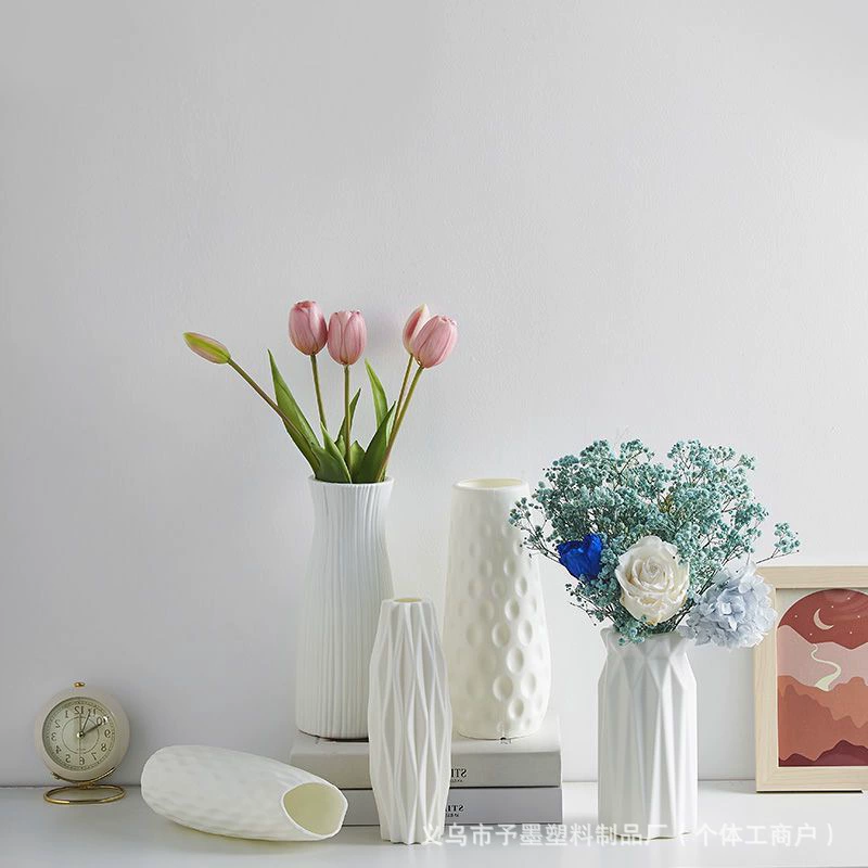 Скандинавская пластиковая ваза для гостиной с устойчивым к падению имитацией вазы
