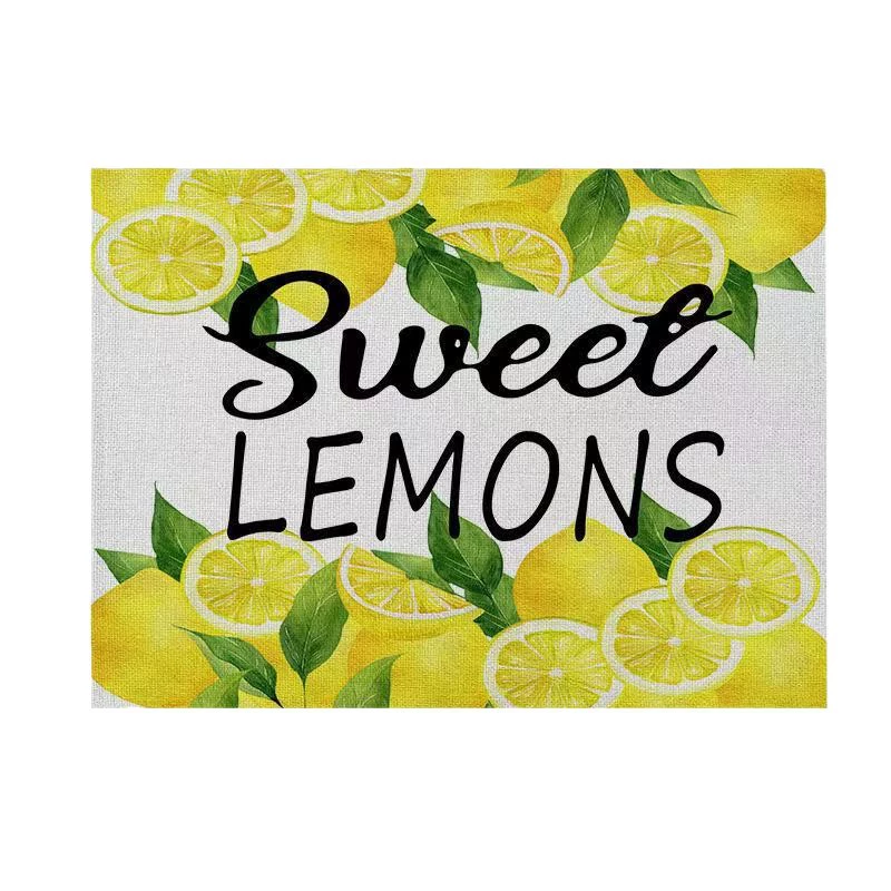 Cross-border temu Amazon Spring and Summer Placemats Fruit Lemon Placemats Seasonal Placemats for Party Kitchen