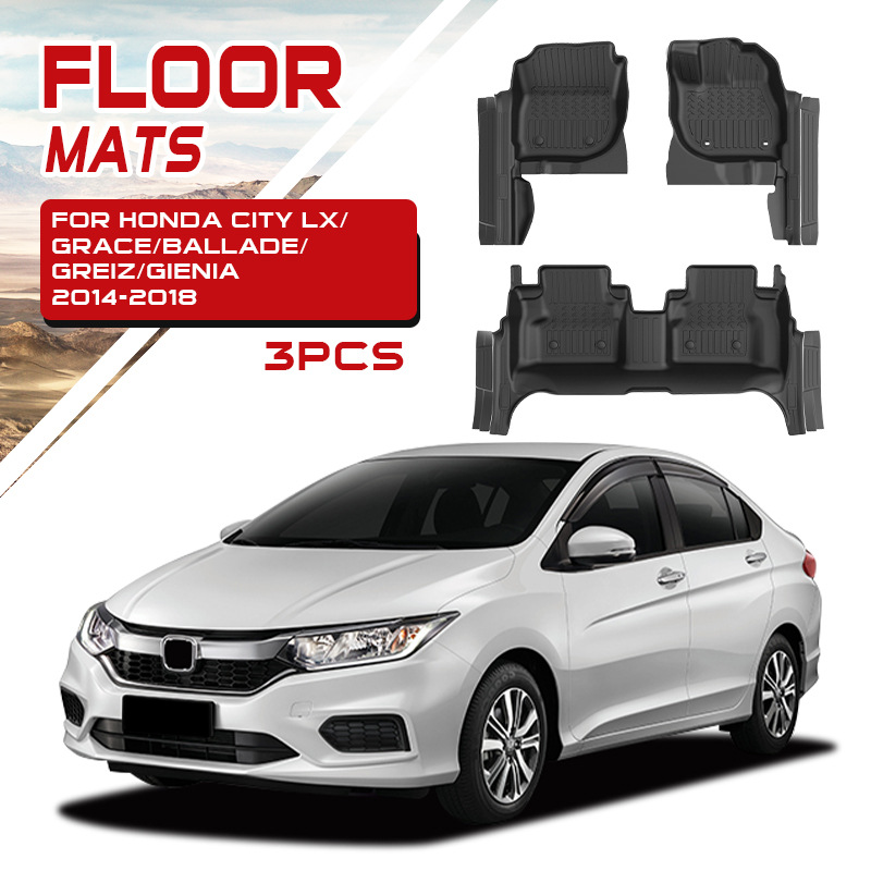 TXR Adecuado para alfombrillas para automóviles Fengfan Honda City Tpe Floor Mats alfombrillas para automóviles Mat