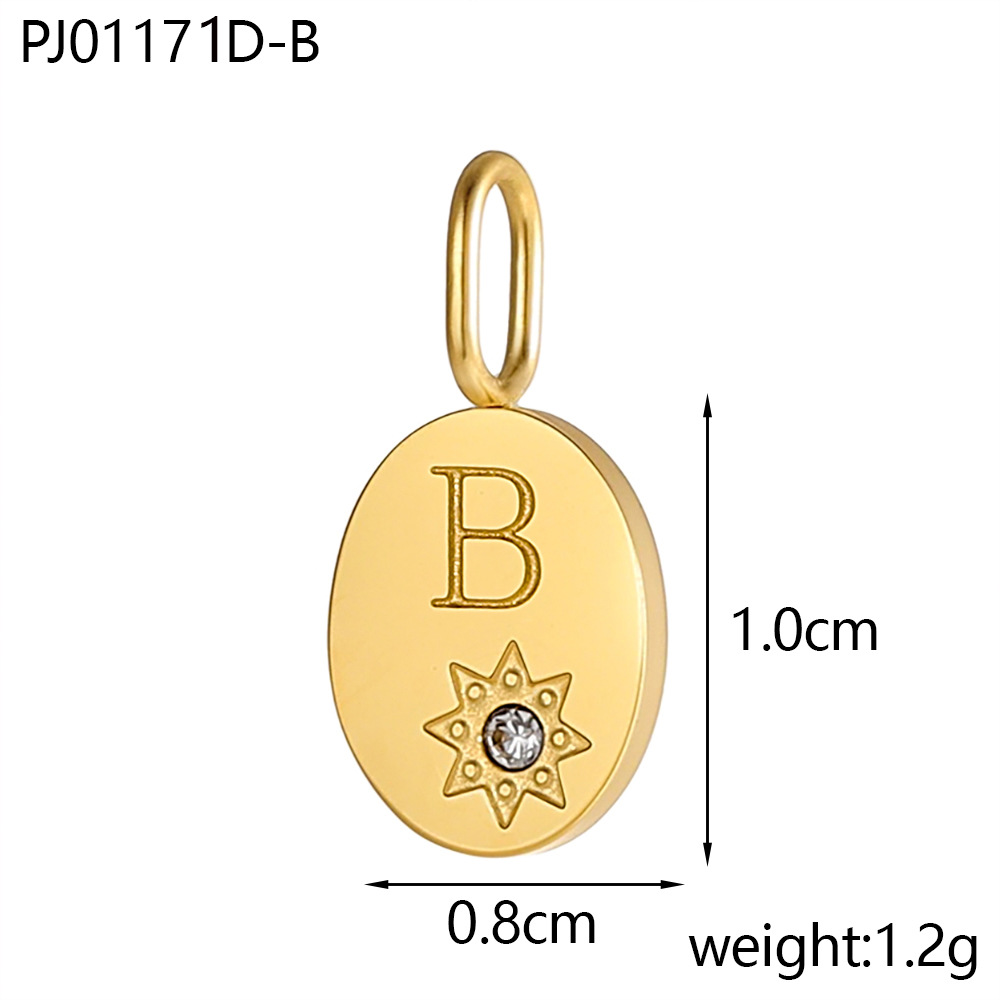 2g Weight Pendant Jewelry Making Type DIY Ornament Accessories Classification 1 Piece, 1 Set Quantity 304 Stainless Steel Material Letter Pattern All Seasons Season Polished Finish Plating Design Simple Style, Classic Style Style 1 Piece 1 Set 304 Stainless Steel Letter Polished Pendant DIY Ornament Accessories 3