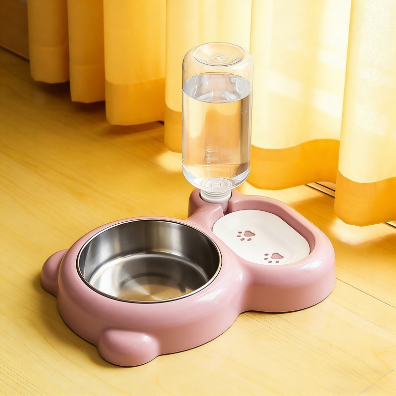 Tazón para gatos, doble tazón, 2 en uno, alimentación de agua potable, tazón para mascotas, tazón para perros, tazón para perros, tazón para gatos, tazón para perros