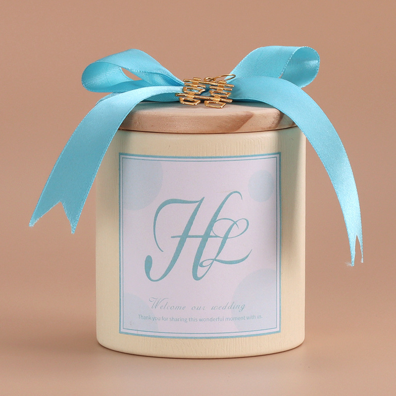 X08 화이트 냄비 블루 스티커 (해피 펜던트)