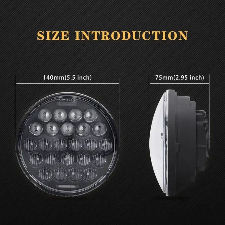 5.75inch Motorcycle Front Headlight 5D 75W 5.7inch Harley Motorcycle Modified LED Front Headlight