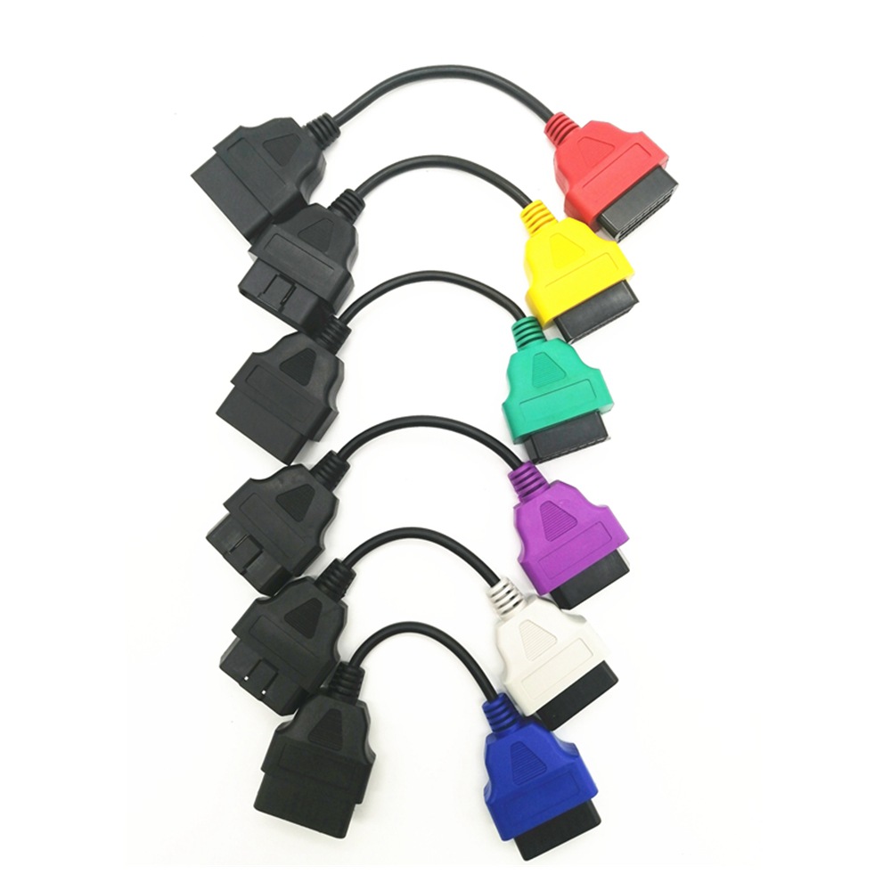 6 Color OBD2 Connector Diagnostic Adapter Cable for Fiat