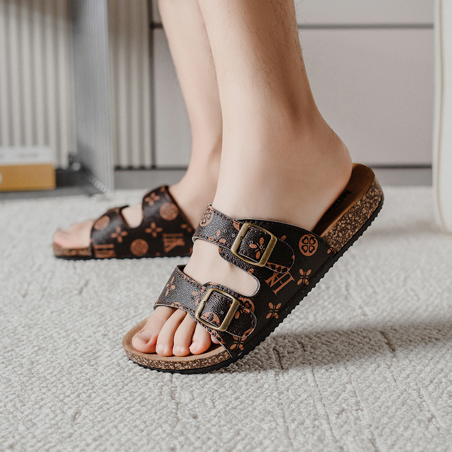 Summer Mens Cork Slippers Trendy Beach Shoes For Men And Women_voghion.com