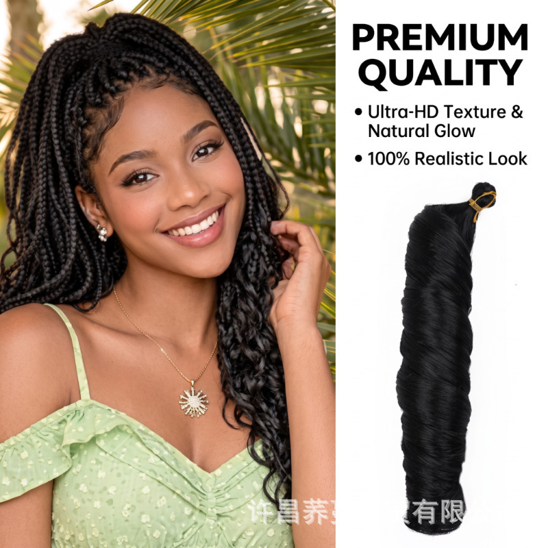 European and American cross-border wigs, African curly dreadlocks, women's curly crochet hair, 24 inches, French curly