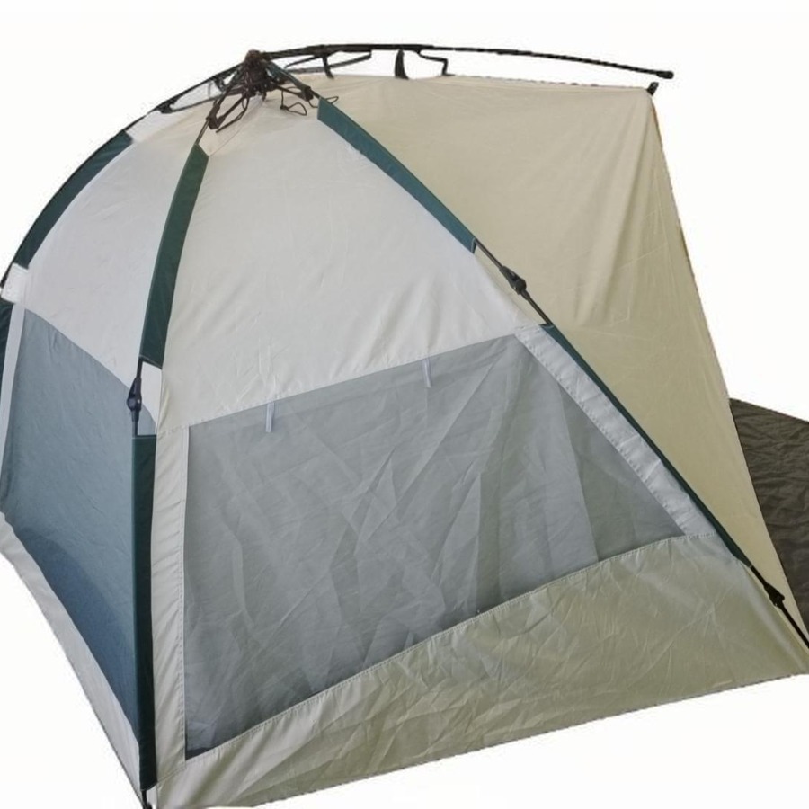 Camping al aire libre al por mayor tela de pesca automática sombreante a prueba de lluvia ventilación tela de playa plegable camping portátil