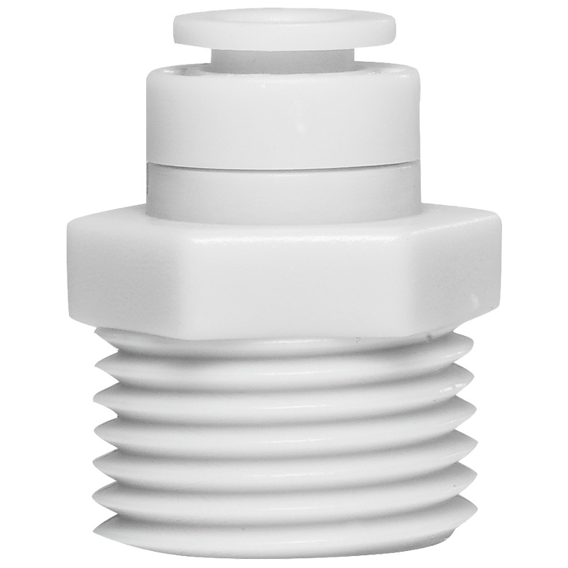 Recta a través de 4 puntos de cable exterior a 2 puntos de tubo de conector rápido purificador de agua de 4 puntos alambre exterior/rosca exterior a tubo de 2 puntos KM42 conector rápido