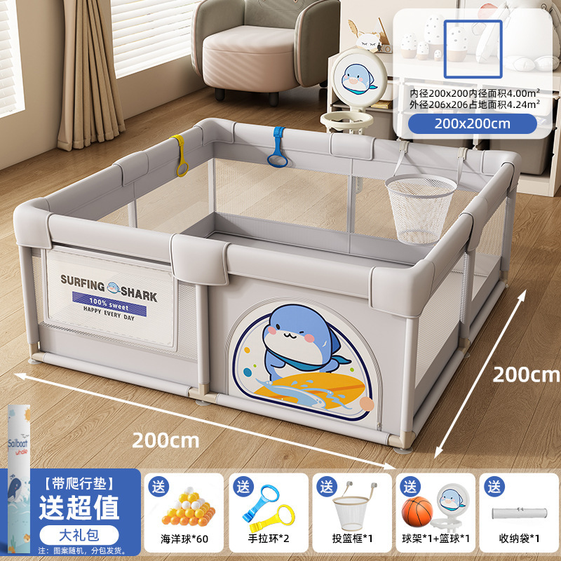 フェンスベビーガードレール地上ベビークロールマット一体型子供用ゲームクロール屋内ホームリビングルーム|undefined