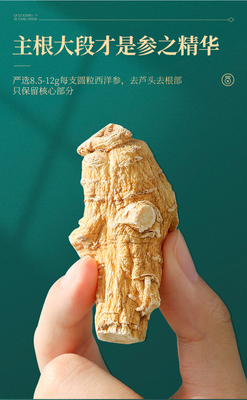 Canadian American Ginseng Root Segments 200g Gift Box 5 Year Round Root Slices for Cooking quality and texture