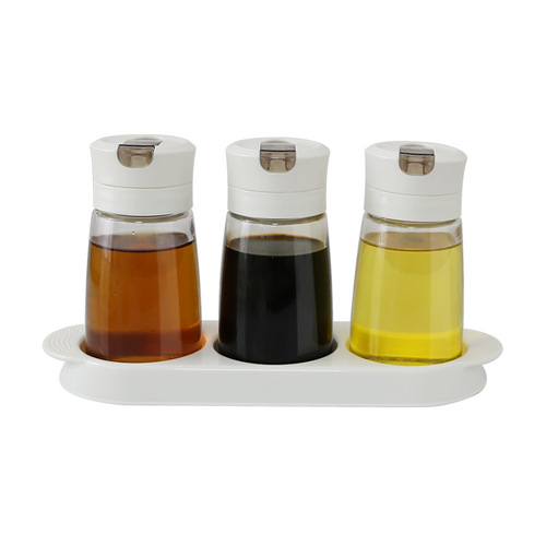 Zhenxing leak-proof automatic opening and closing oil pot glass soy sauce bottle oil cooking wine container bottle oil bottle transparent seasoning soy sauce vinegar