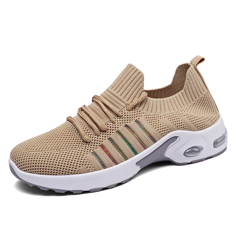 Primavera y otoño nueva zapatilla de deporte casual de las mujeres Flying malla tejida zapatos para correr de moda del todo-fósforo de las mujeres Zapatillas Zapatos individuales