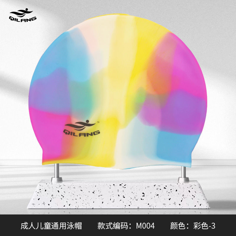 Adultos y niños sombreros de silicona personalizados logotipo de impresión de dibujo de muestra OEM sin estrangular sombreros de buceo fuente de trabajo